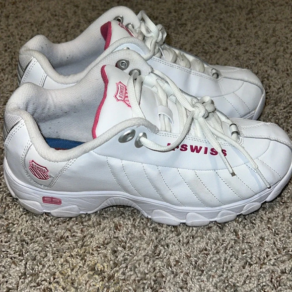 K Swiss SS Shock Spring Leather Lace Up Athletic Womens Shoes - Picture 2 of 8